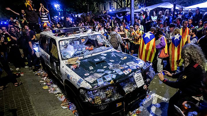 Telediario 1 - El Supremo comienza a visionar los vídeos del  'procés'