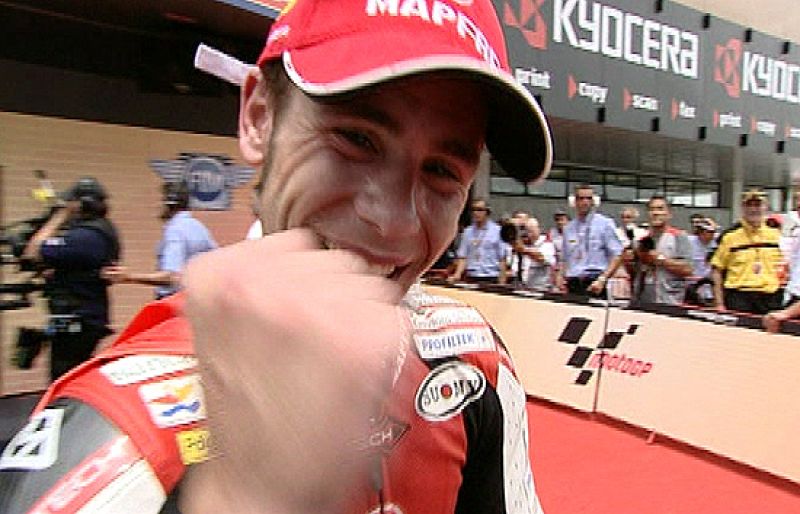 Álvaro Bautista no se ha dado cuenta de la caída de Simoncelli hasta después de finalizar la carrera.