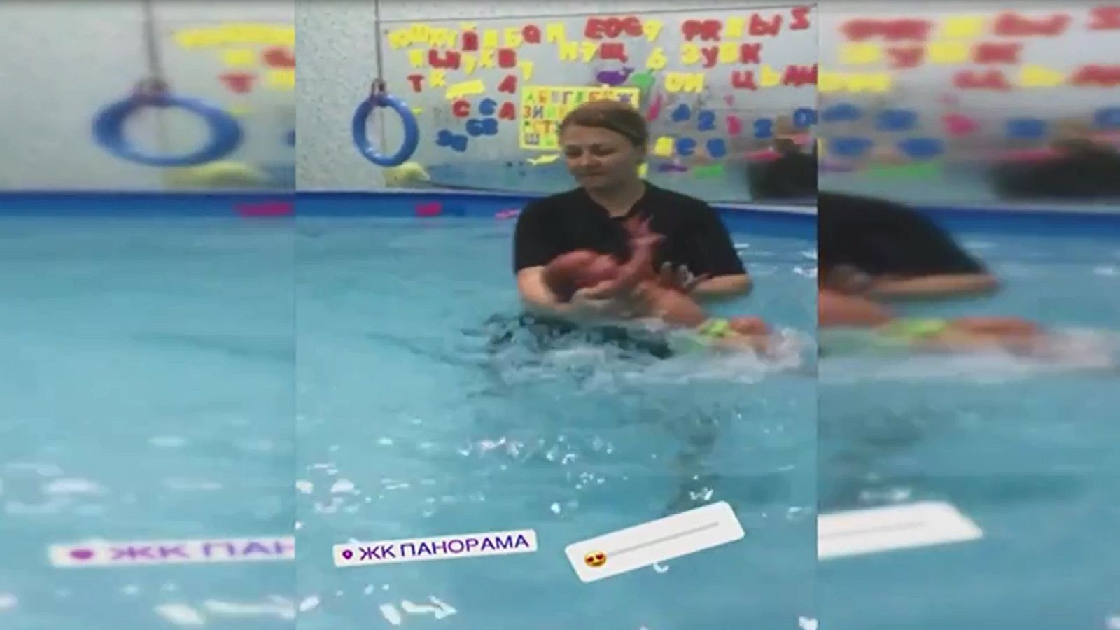 Una entrenadora rusa sumerge a niños discapacitados bajo el agua de la piscina como terapia de choque