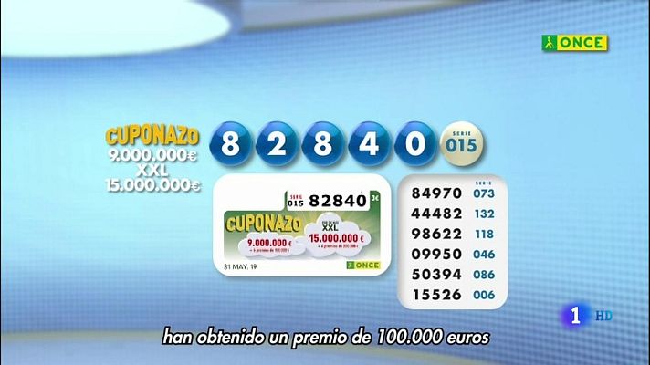 Sorteos ONCE - Sorteo ONCE - 31/05/19