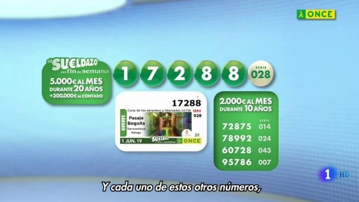 Sorteos ONCE - Sorteo ONCE - 01/06/19