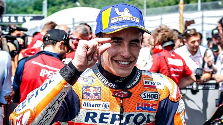 Telediario 1 - Marc Márquez, del asfalto a las nubes