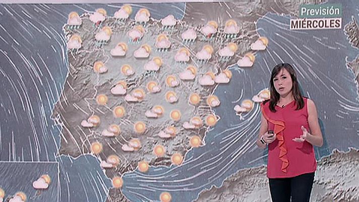 Telediario 1 - Las temperaturas bajan este miércoles y habrá lluvias en el tercio norte peninsular