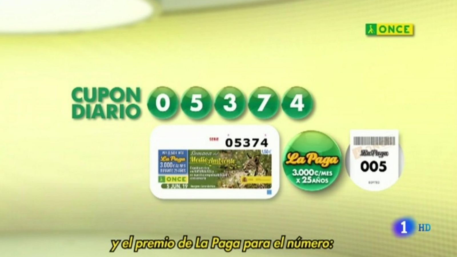 Sorteo ONCE - 05/06/19 - ver ahora