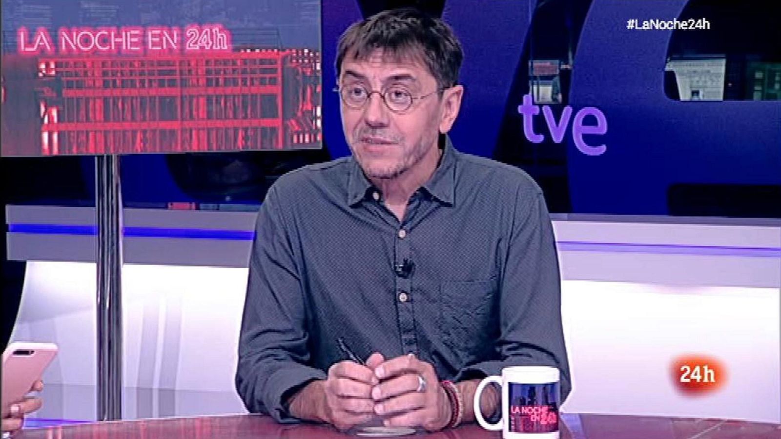 Juan Carlos Monedero: "Echenique ha estado sobrecargado de tareas" - La noche en 24h | Ver