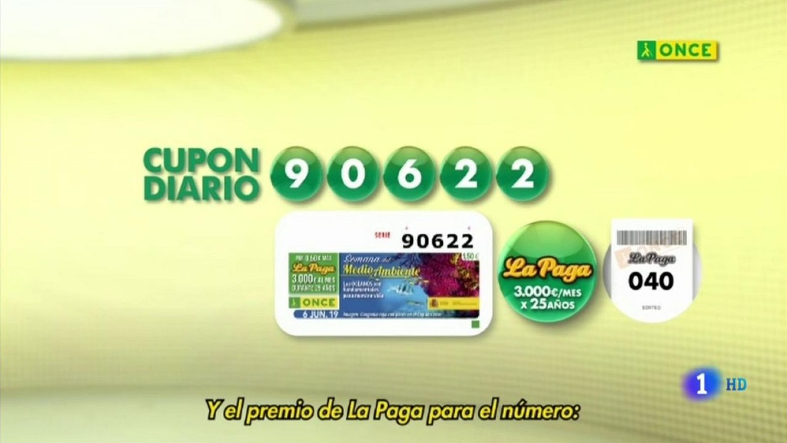 Sorteo ONCE - 06/06/19 - ver ahora