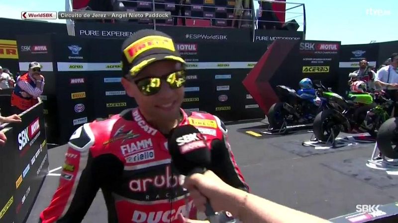 Álvaro Bautista: "Se la dedico a mi abuelo que hace poco falleció"