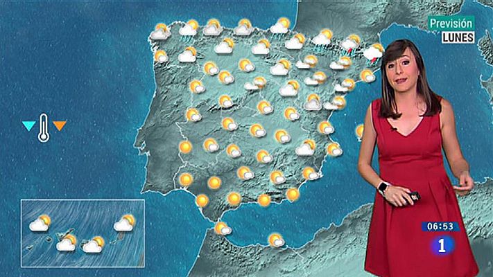 El tiempo - Lluvias en el Cantábrico y Cataluña, despejado en el resto