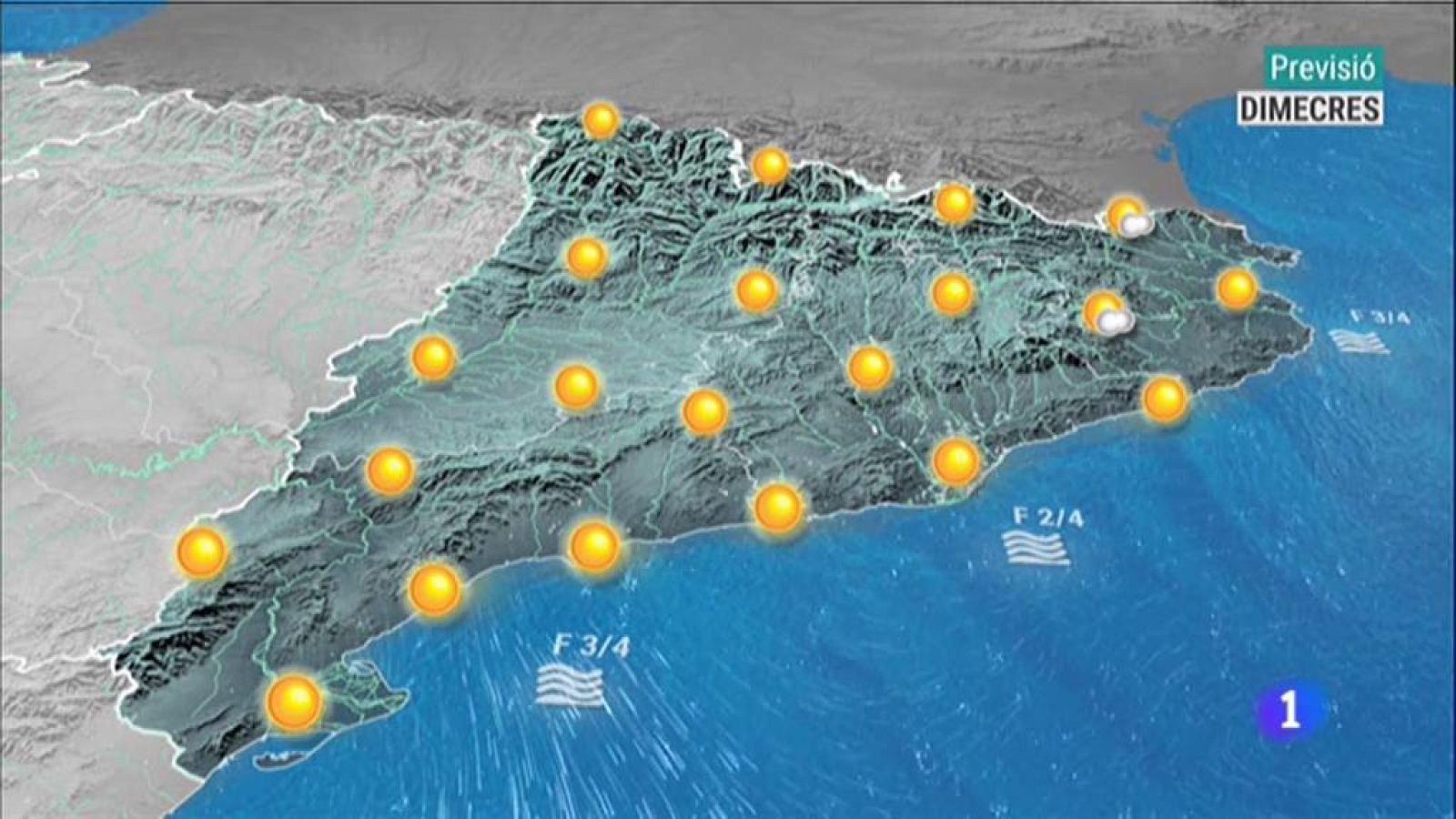 El temps  del dimecres 12 de juny a l'Informatiu