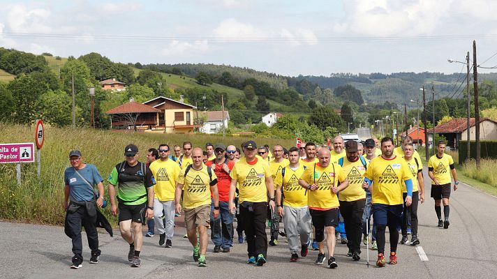 Telediario 1 - Los trabajadores de Alcoa inician una marcha de Avilés a Madrid para exigir el futuro de sus empleos
