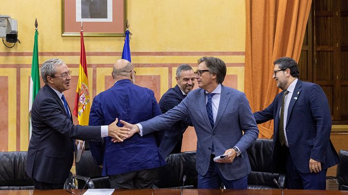 Telediario 1 - PP, Cs y Vox firman los presupuestos para Andalucía