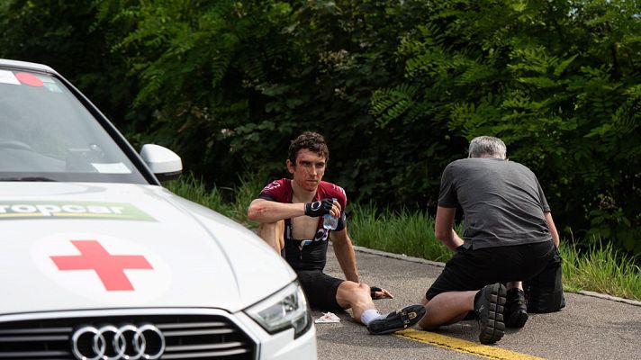 Telediario 1 - Dura caída de Geraint Thomas en la Vuelta a Suiza