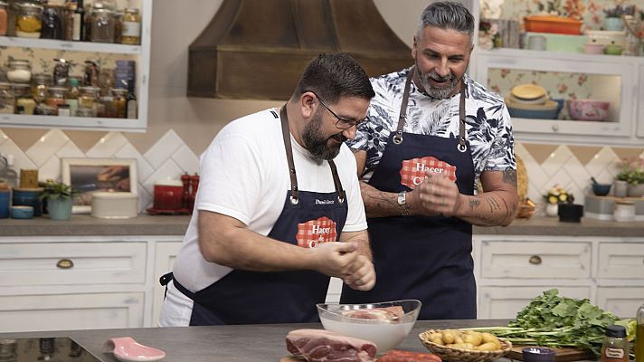 Hacer de comer - Croquetas de marisco y lacón con grelos
