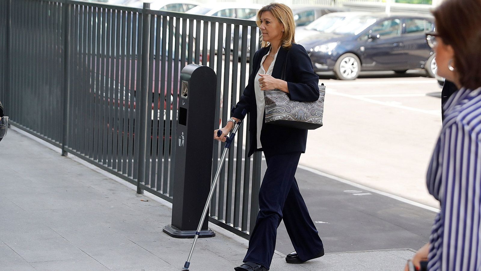 Cospedal llega al juzgado para declarar como testigo en el juicio sobre el borrado de los ordenadores de Bárcenas