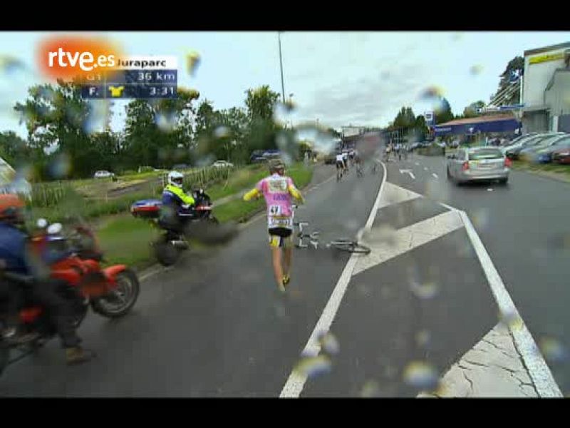 Caída de 'Chente' García en Suiza | Ver