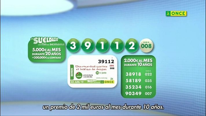 Sorteos ONCE - Sorteo ONCE - 22/06/19