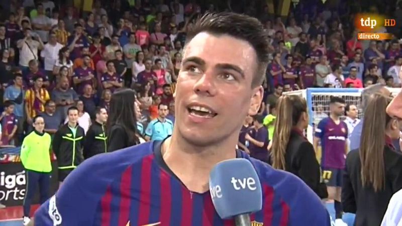 Fútbol sala | Sergio Lozano: "Es muy difícil ganar, disfrutemos este título" - RTVE.es | Ver