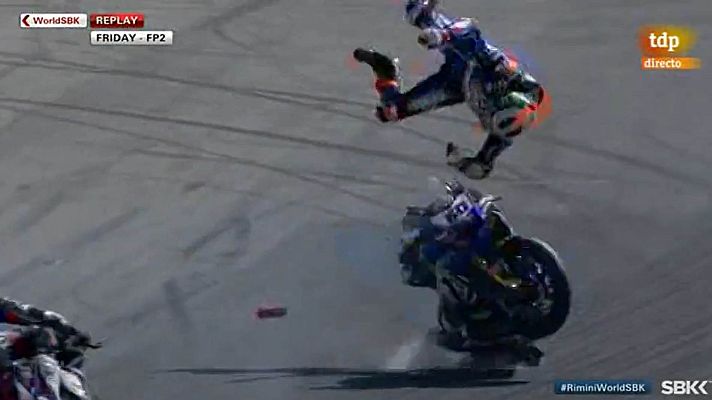 - Van der Mark reaparece escayolado tras su tremenda caída