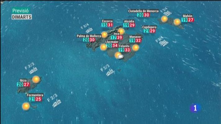 Informatiu Balear - El temps a les Illes Balears - 24/06/19
