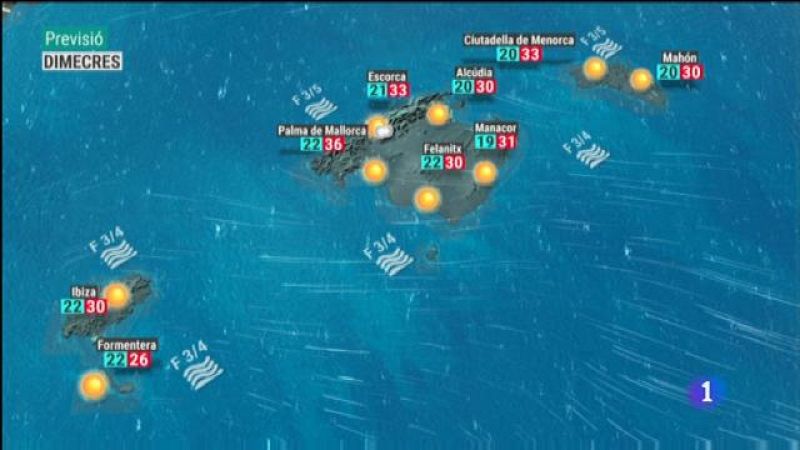 El temps a les Illes Balears - 25/06/19