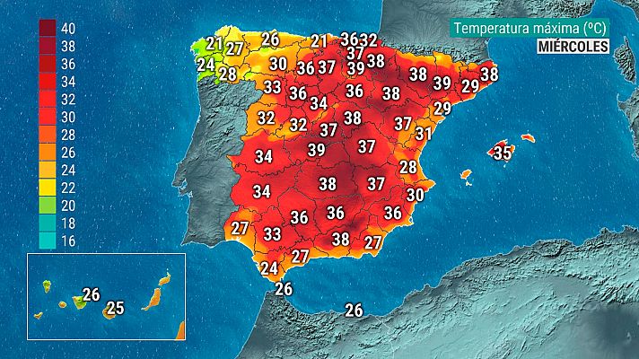 El tiempo - Hoy, temperaturas significativamente altas en el nordeste peninsular
