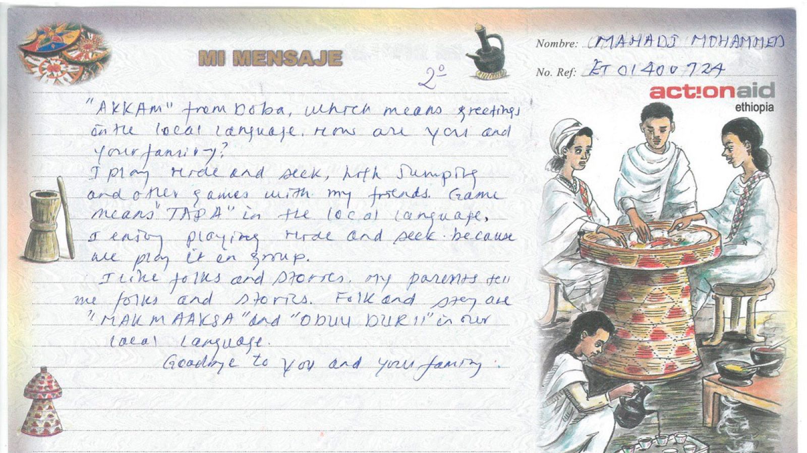 Cartas en el tiemppo - Una mano tendida: Apadrinar un niño africano para cooperar con los desfavorecidos