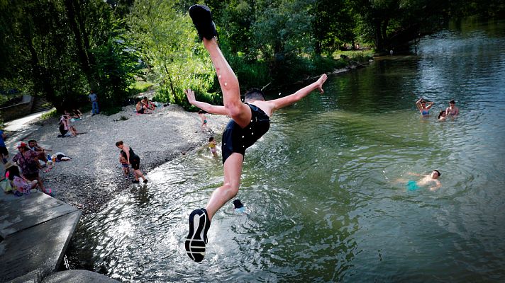 Telediario 1 - Varias ciudades españolas registran récords de temperaturas