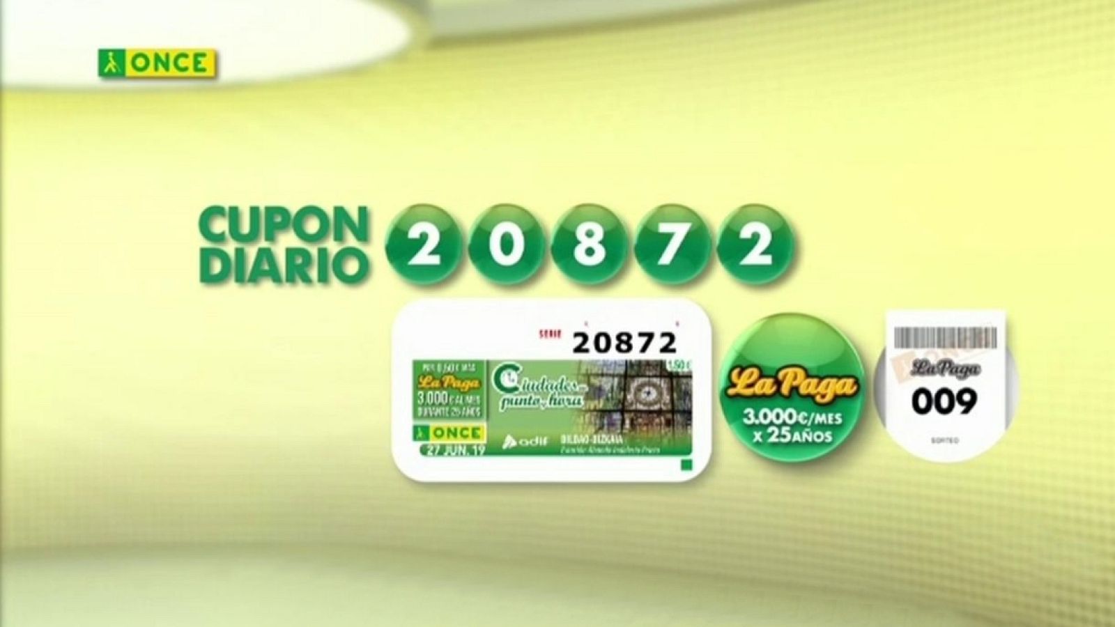 Sorteo ONCE - 27/06/19 - ver ahora