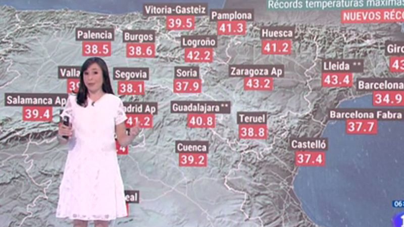 Las temperaturas bajan levemente pero seguirán altas en el centro, Baleares y nordeste - El tiempo | Ver