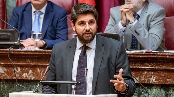 Telediario 1 - Vox frustra la investidura del 'popular' López Miras en Murcia por su desencuentro con Ciudadanos