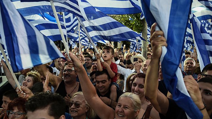 Telediario 1 - Atenas decidirá en las urnas el próximo domingo si Tsipras