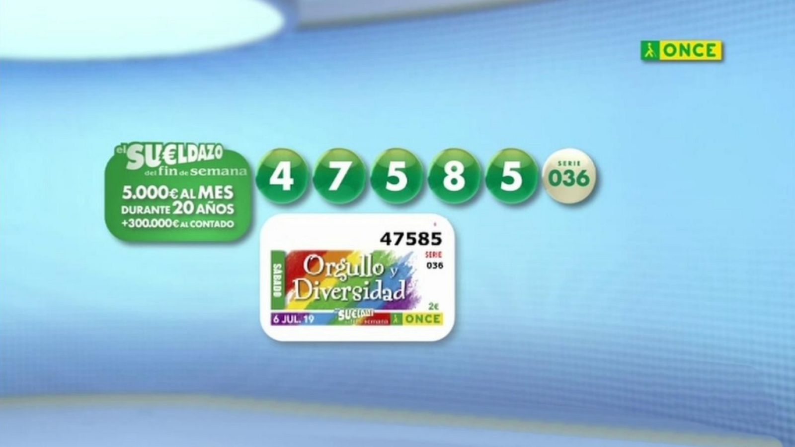 Sorteo ONCE - 06/07/19 - ver ahora