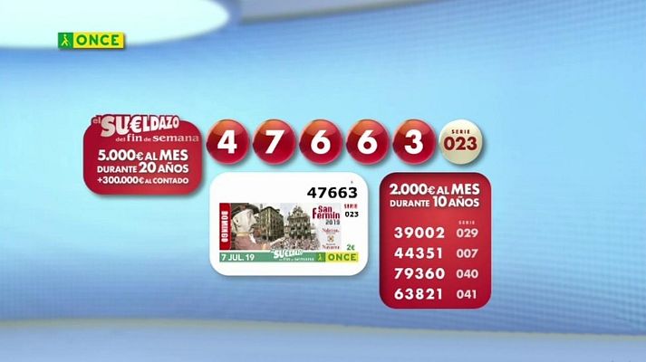 Sorteos ONCE - Sorteo ONCE - 07/07/19