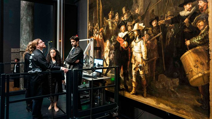 Telediario 1 - 'La Ronda de Noche', de Rembrandt, se restaurará delante de los visitantes