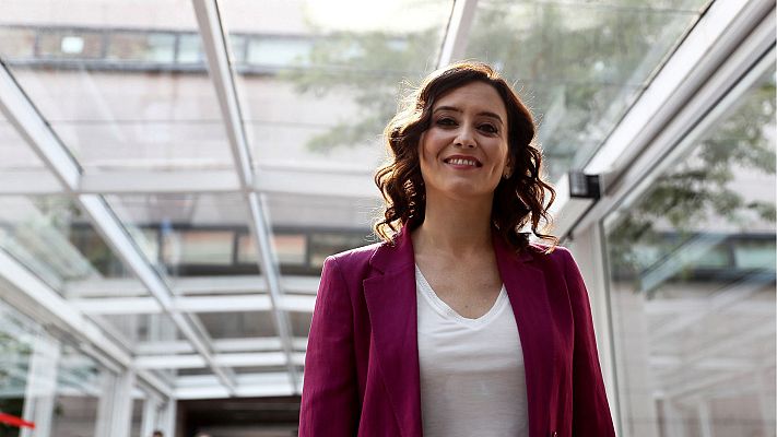 Telediario 1 - Ayuso propone que sea el diario de sesiones del pleno de investidura el que recoja los compromisos de PP, Cs y Vox