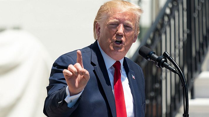 Telediario 1 - Los tuits "racistas" de Trump desatan una batalla contra los demócratas del Congreso