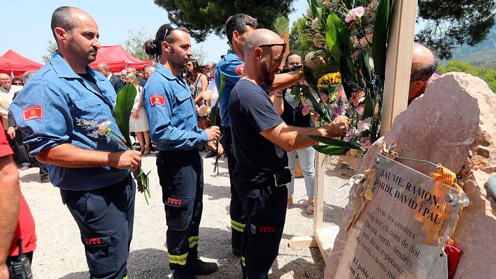 Telediario 1 - Se cumplen diez años del incendio de Horta de Sant Joan, en Tarragona