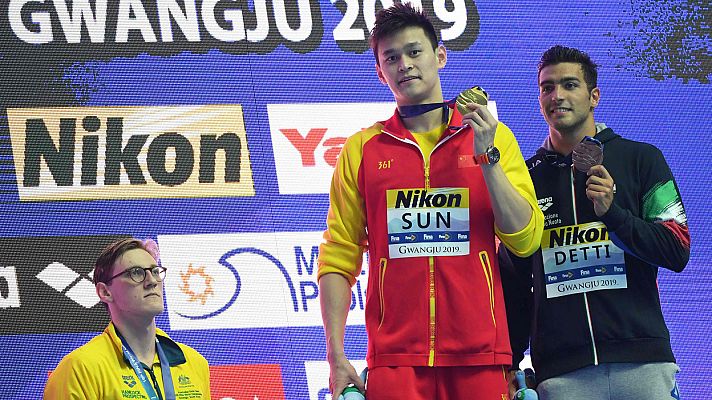  - Mundial Natación: Horton se niega a compartir el podio con Sun
