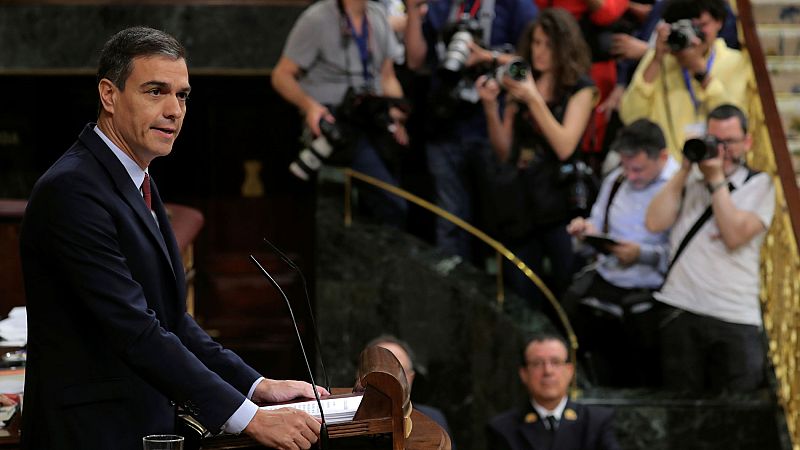 S�nchez pide a los partidos "conservadores" en su discurso de investidura que se alejen de la "ultraderecha"