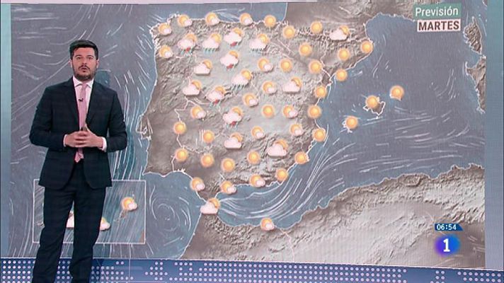 El tiempo - Hoy continúan las tormentas y las temperaturas significativamente altas