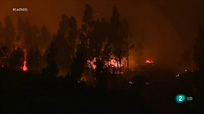 La 2 Noticias - Incendio en 5 puntos de Portugal