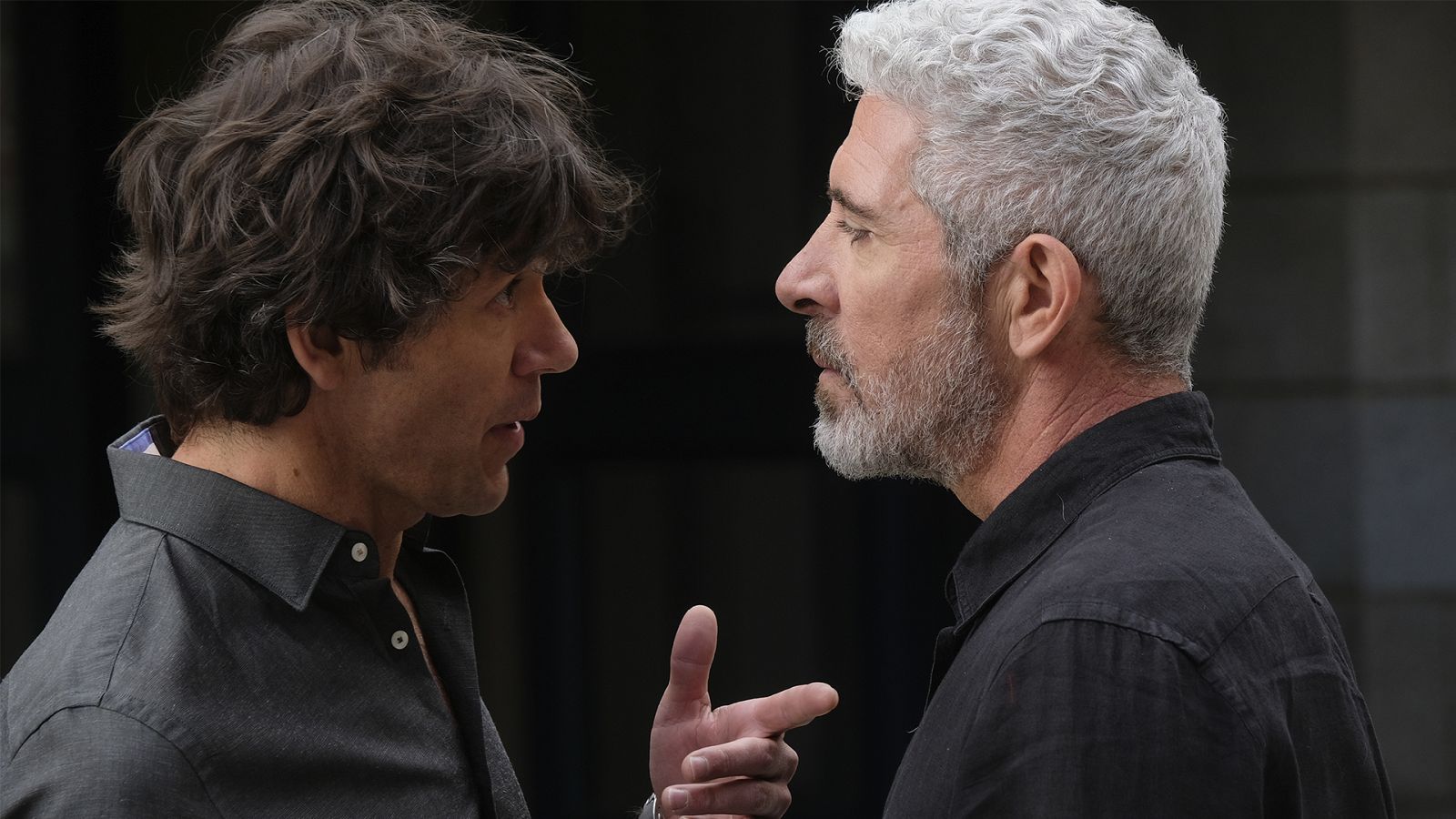 Quintero y Santos Mercader en la plaza de La Parra