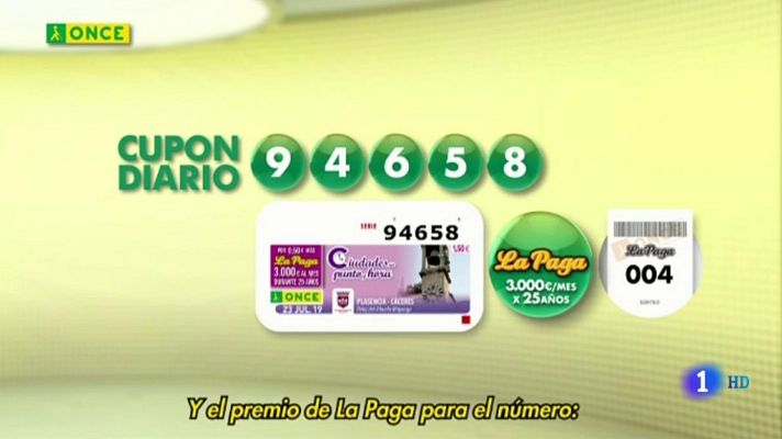 Sorteos ONCE - Sorteo ONCE - 23/07/19