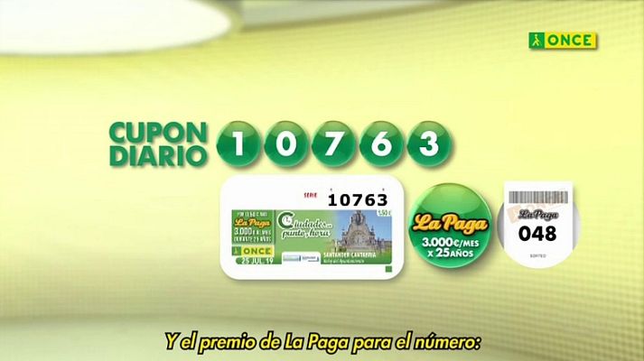 Sorteos ONCE - Sorteo ONCE - 25/07/19