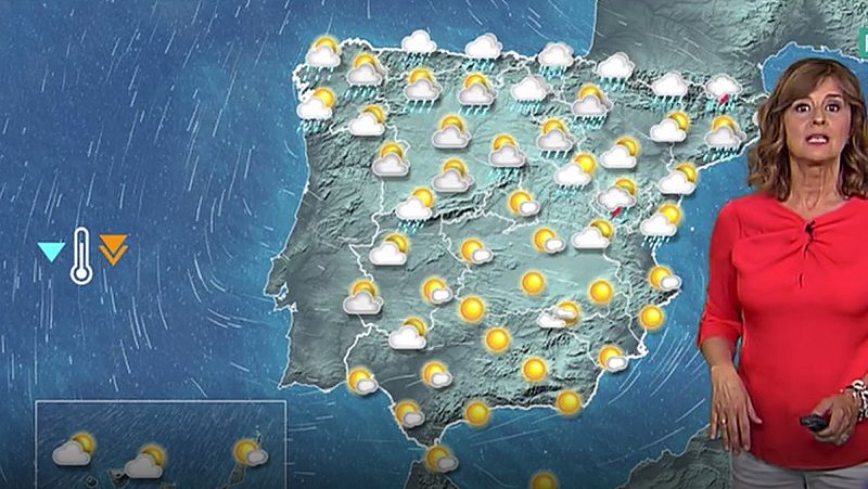 El tiempo - Lluvias en Cataluña y descenso general de temperaturas en el interior de la Península