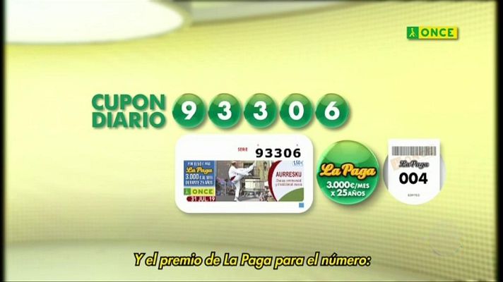Sorteos ONCE - Sorteo ONCE - 31/07/19