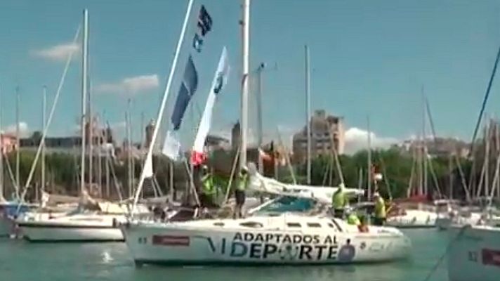 Telediario 1 - El reto de la primera tripulación con discapacidad en la Copa del Rey de vela