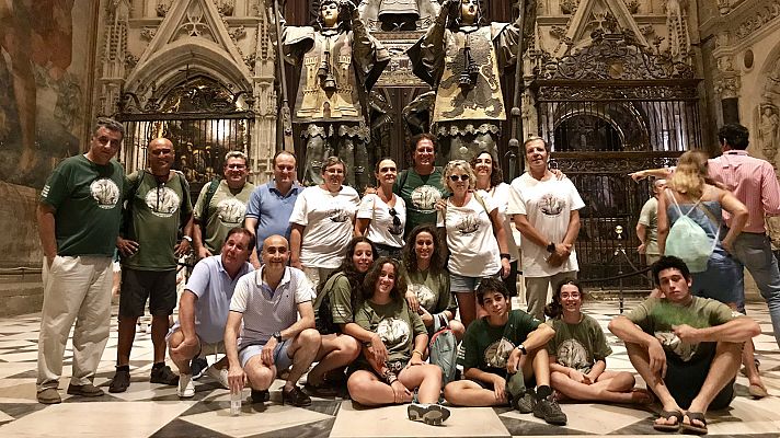 Telediario 1 - Llega a Sevilla la 'Ruta de los 18 Héroes'