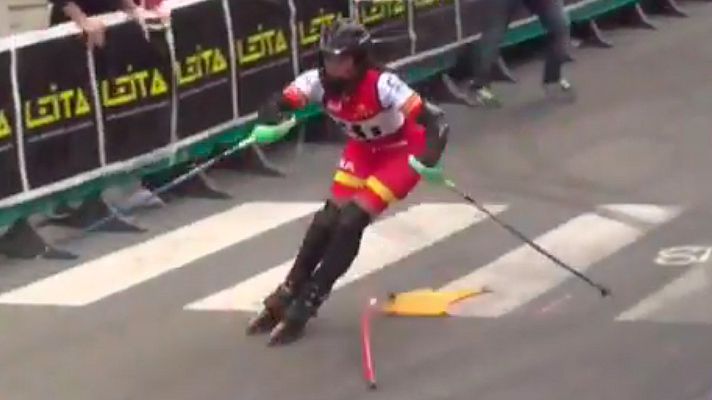 Telediario 1 - Llega la Xamascada, el patinaje alpino en línea en Villablino