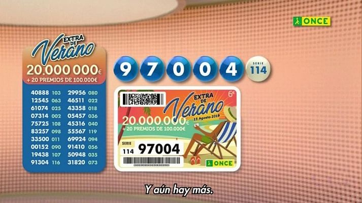 Sorteos ONCE - Sorteo ONCE - 15/08/19